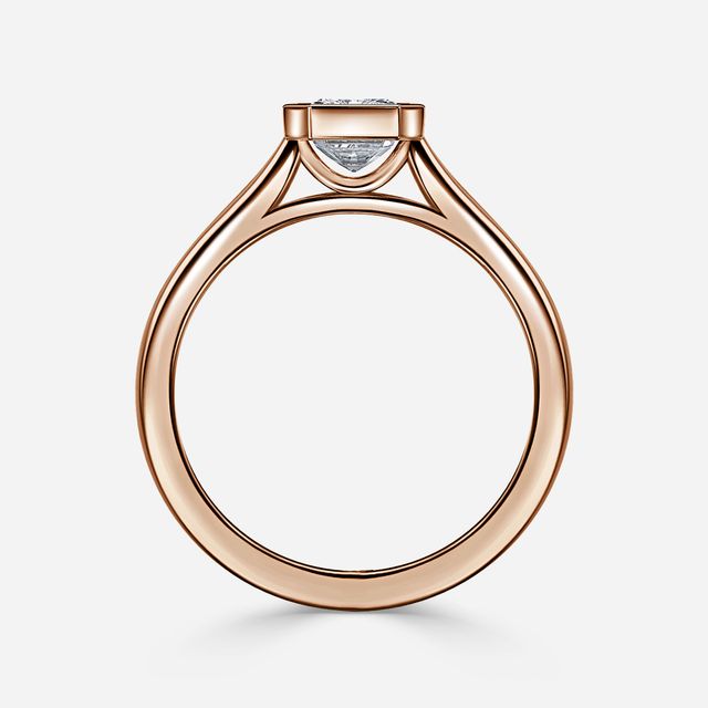 Georgia Rose Gold Bezel Engagement Ring