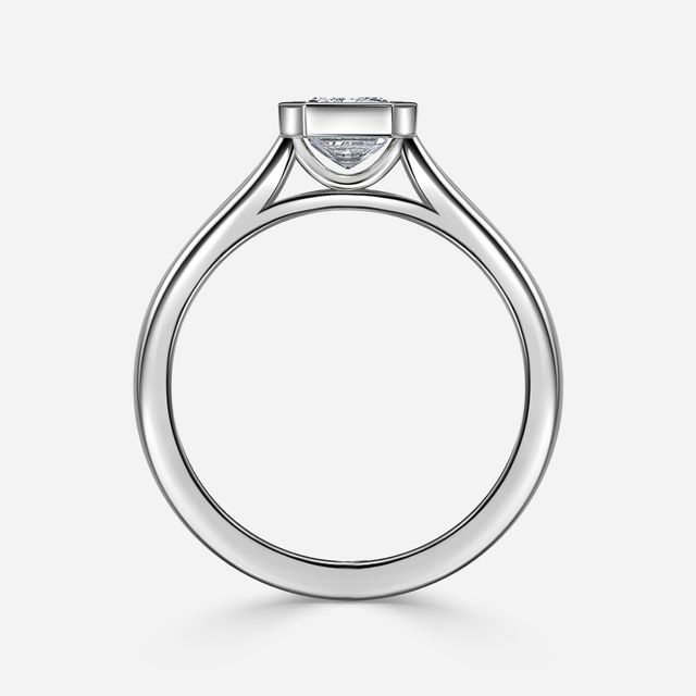 Georgia White Gold Bezel Engagement Ring