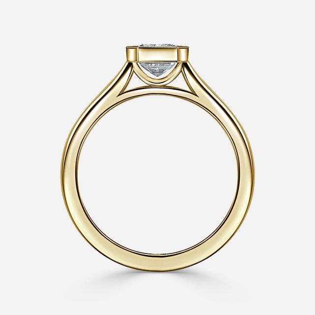 Georgia Yellow Gold Bezel Engagement Ring