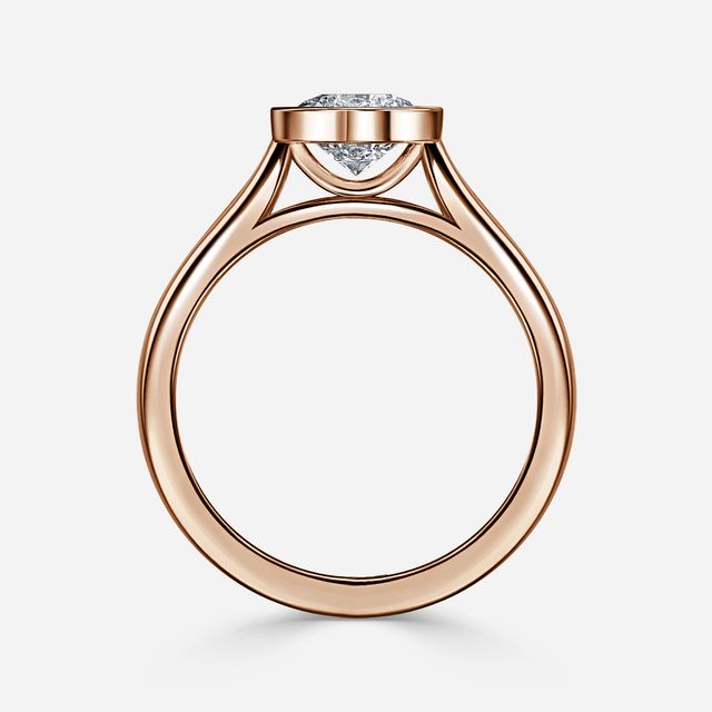 Georgia Rose Gold Bezel Engagement Ring