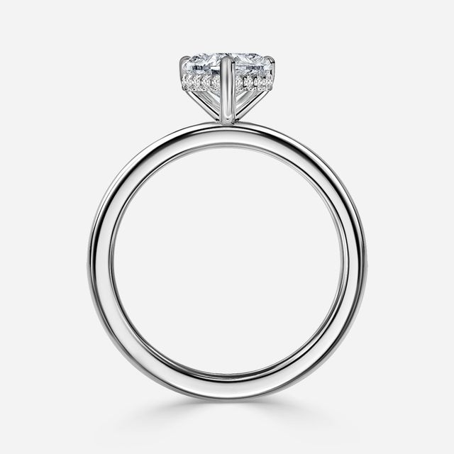 Kate White Gold Hidden Halo Engagement Ring
