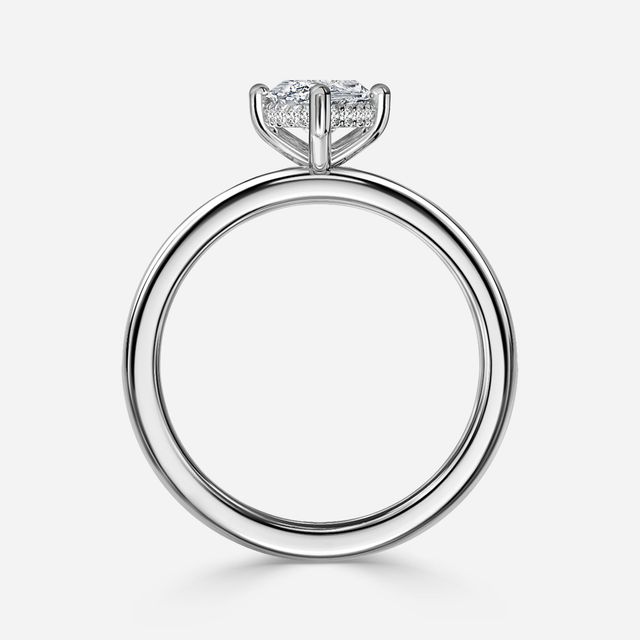 Kate White Gold Channel Set Hidden Halo Engagement Ring