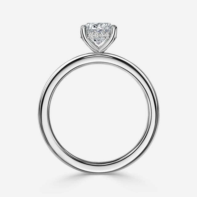 Kate Platinum Hidden Halo Engagement Ring