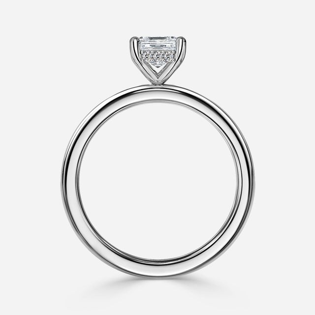 Kate Platinum Hidden Halo Engagement Ring