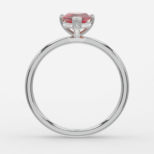1.00ct Lab-Grown Marquise Ruby Kate Platinum Hidden Halo Engagement Ring