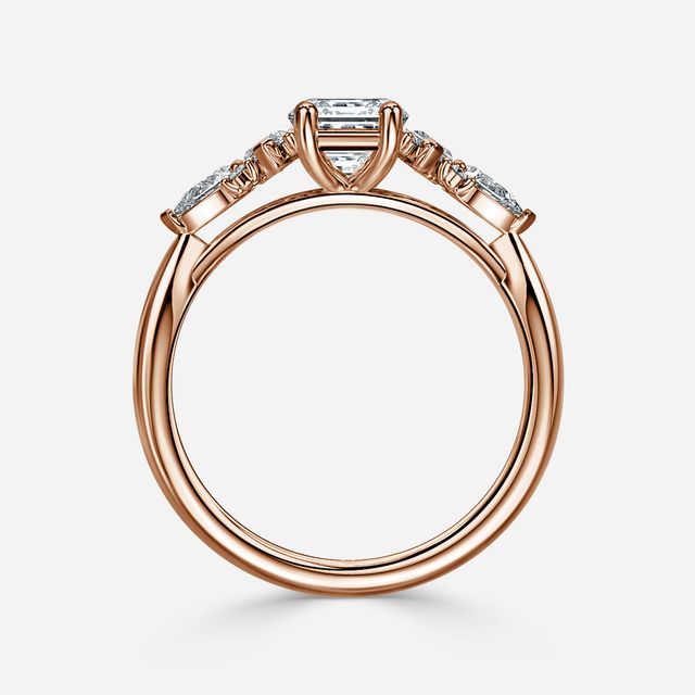 Lucia Rose Gold Trilogy Engagement Ring