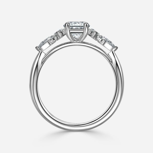 Lucia Platinum Trilogy Engagement Ring