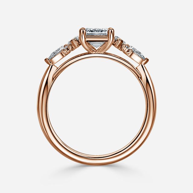 Lucia Rose Gold Trilogy Engagement Ring