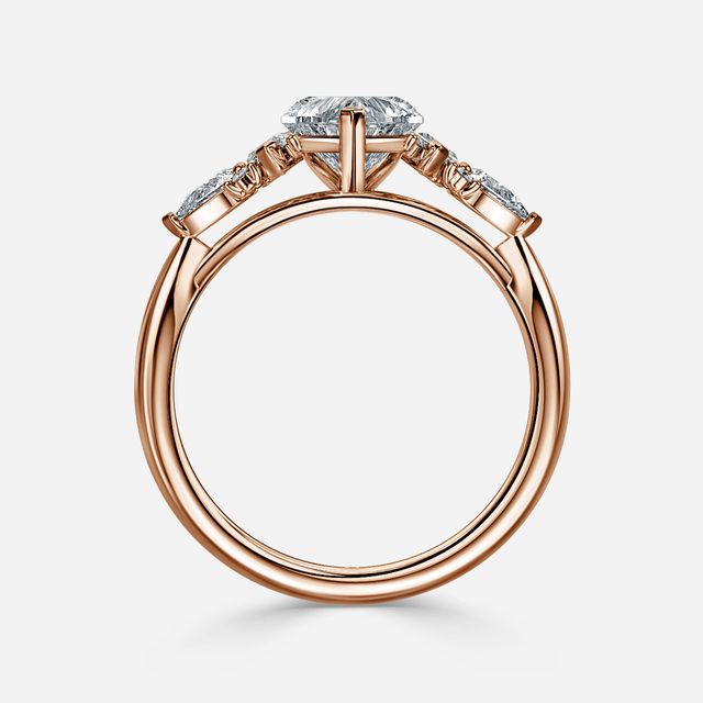 Lucia Rose Gold Trilogy Engagement Ring