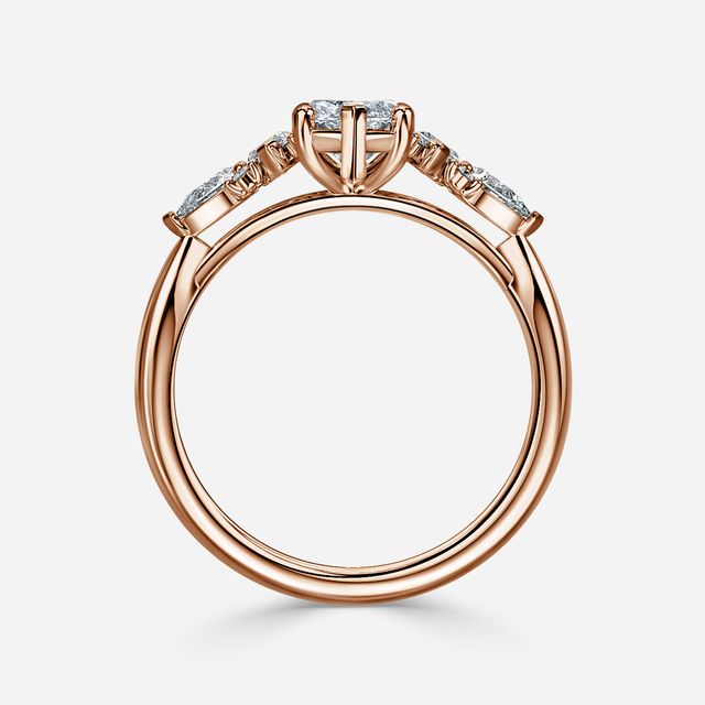 Lucia Rose Gold Trilogy Engagement Ring