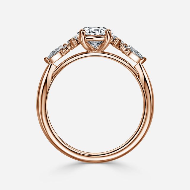 Lucia Rose Gold Trilogy Engagement Ring