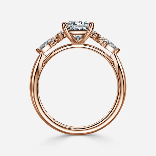 Lucia Rose Gold Trilogy Engagement Ring