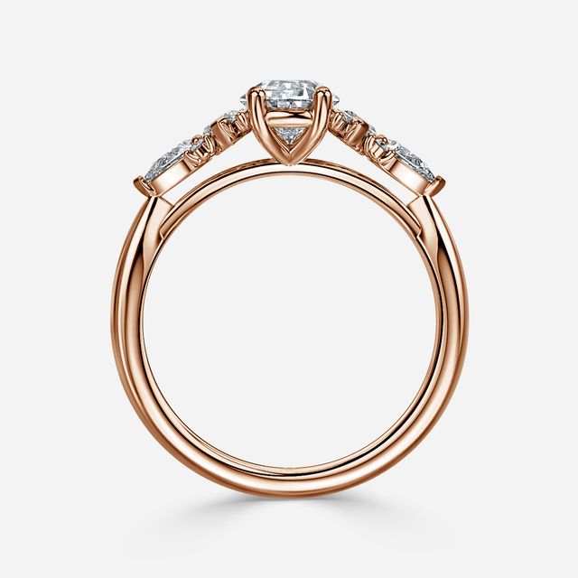 Lucia Rose Gold Trilogy Engagement Ring