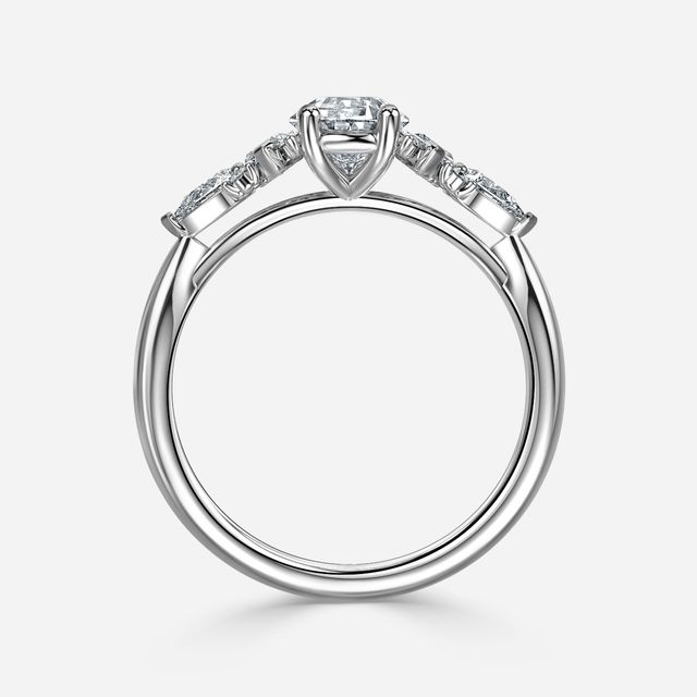 Lucia Platinum Trilogy Engagement Ring
