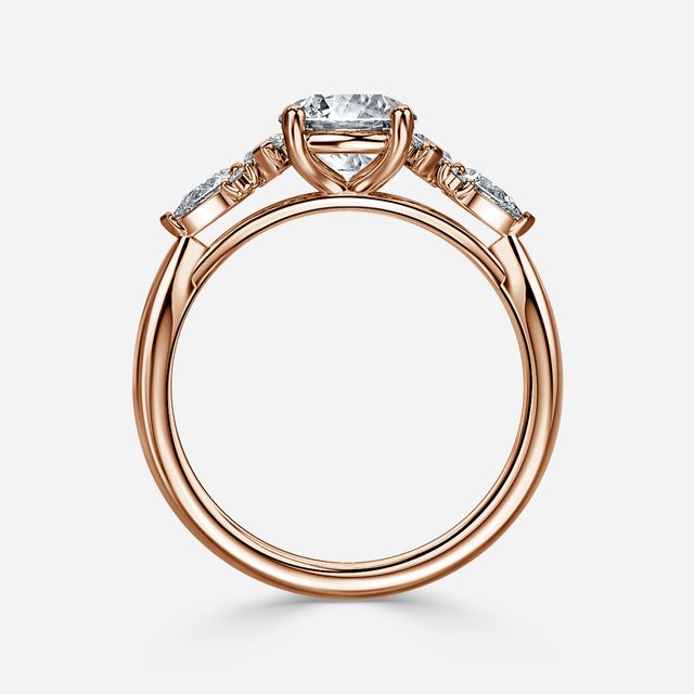 Lucia Rose Gold Trilogy Engagement Ring