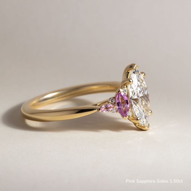 Lucia Yellow Gold Trilogy Engagement Ring