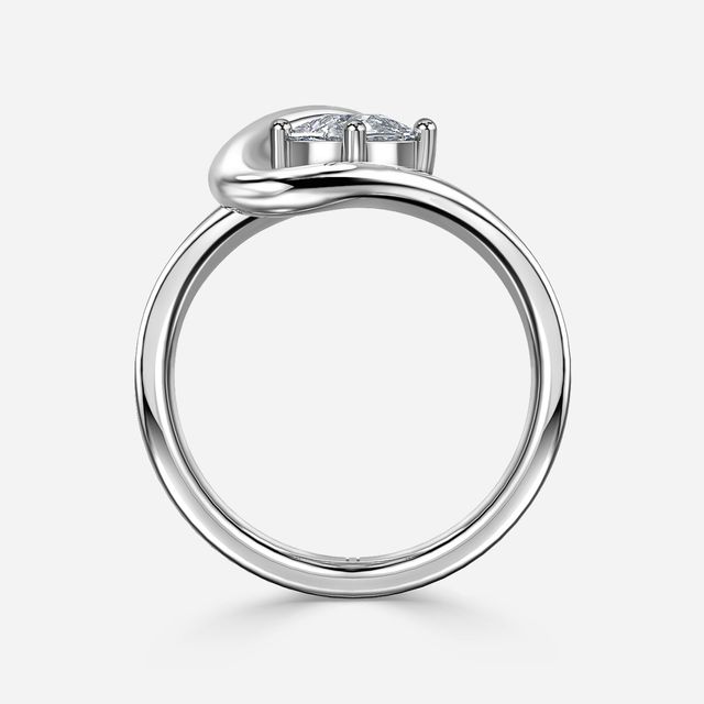 Ocean White Gold Solitaire Engagement Ring