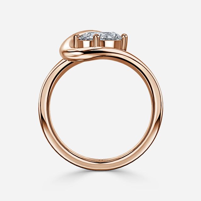 Ocean Tide Rose Gold Solitaire Engagement Ring
