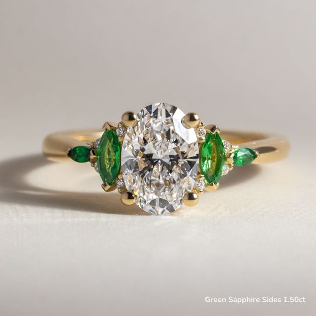 Lucia Yellow Gold Trilogy Engagement Ring