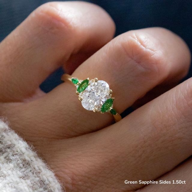 Lucia Yellow Gold Trilogy Engagement Ring