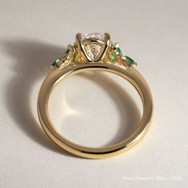 Lucia Yellow Gold Trilogy Engagement Ring