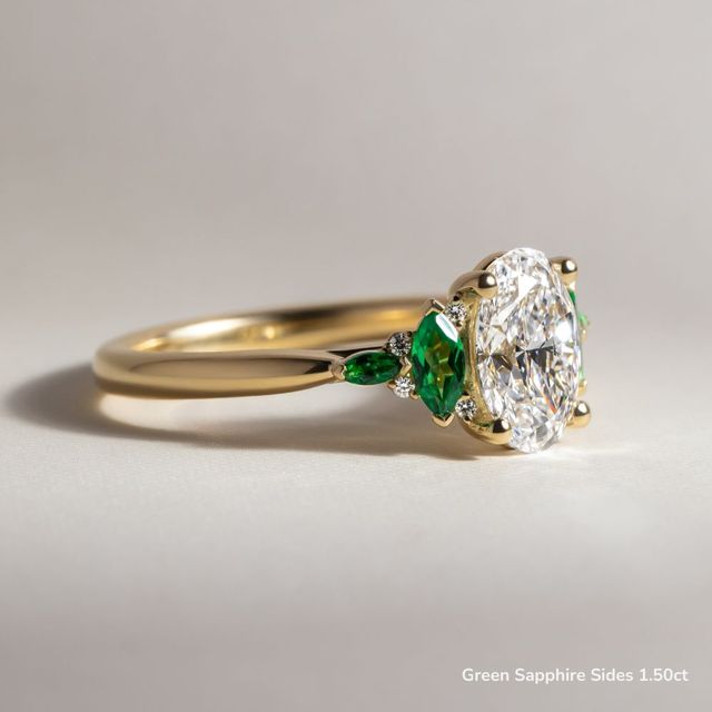 Lucia Yellow Gold Trilogy Engagement Ring