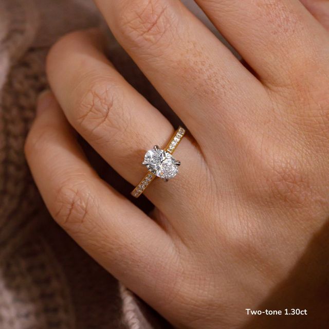 Kate Yellow Gold Channel Set Hidden Halo Engagement Ring
