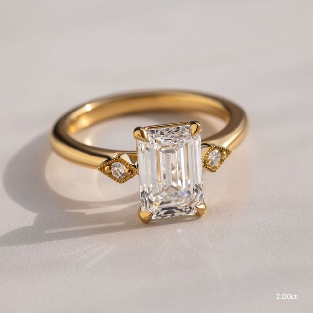 Athira Yellow Gold Vintage Engagement Ring