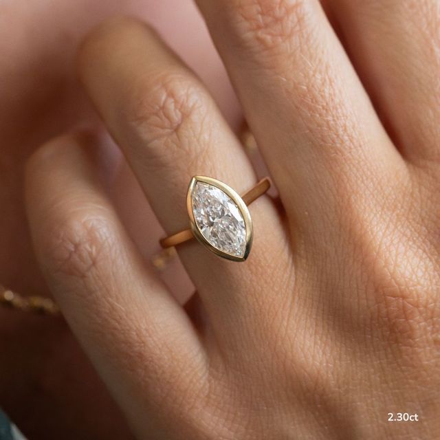 Georgia Yellow Gold Bezel Engagement Ring