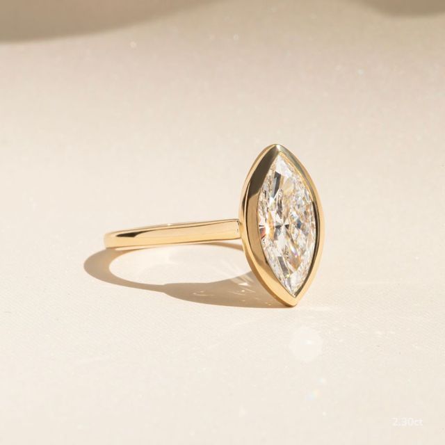 Georgia Yellow Gold Bezel Engagement Ring