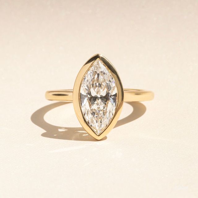 Georgia Yellow Gold Bezel Engagement Ring
