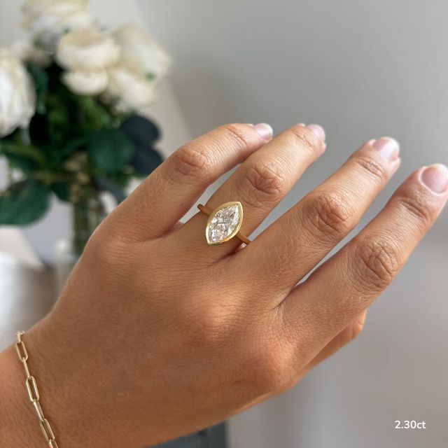 Georgia Yellow Gold Bezel Engagement Ring