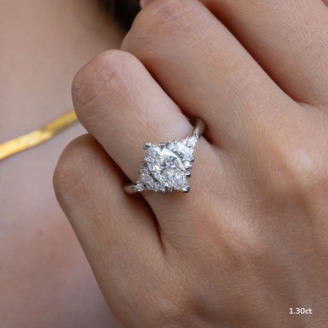 Lucia Platinum Trilogy Engagement Ring