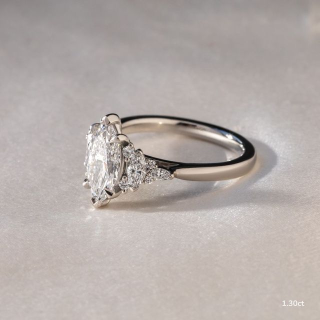 Lucia Platinum Trilogy Engagement Ring