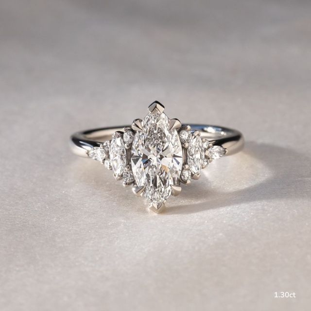 Lucia Platinum Trilogy Engagement Ring
