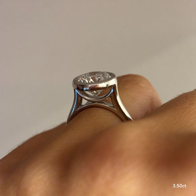 Georgia White Gold Bezel Engagement Ring