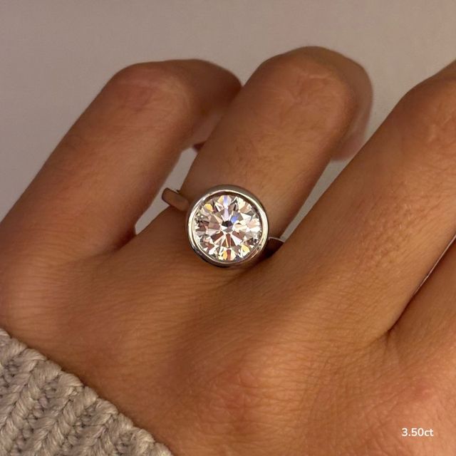 Georgia White Gold Bezel Engagement Ring