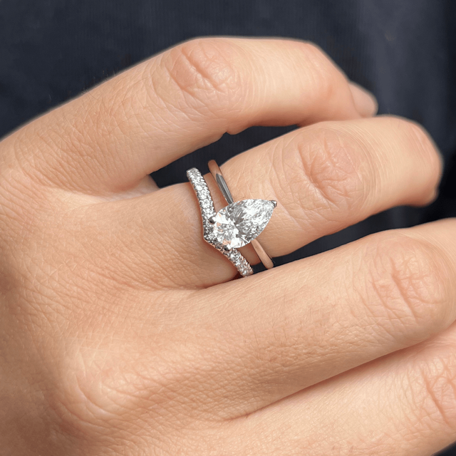 1.40ct Jessie White Gold Solitaire Engagement Ring Pear Lab Diamond