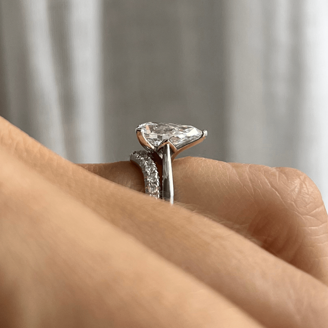 1.40ct Jessie White Gold Solitaire Engagement Ring Pear Lab Diamond