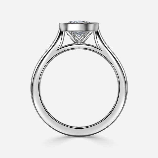 Harper Platinum Bezel Set Engagement Ring