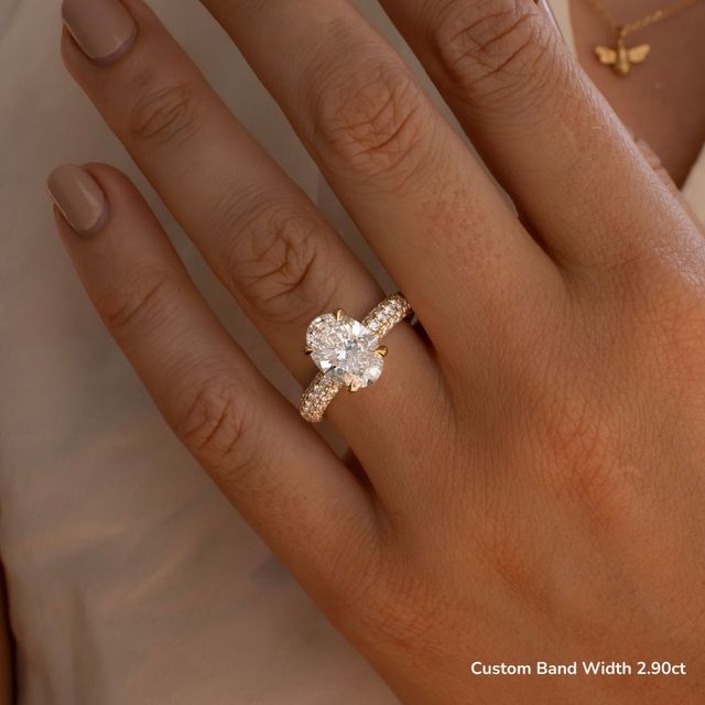 Ishq Yellow Gold Hidden Halo Engagement Ring