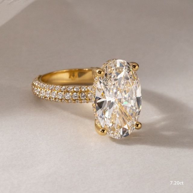 Ishq Yellow Gold Hidden Halo Engagement Ring