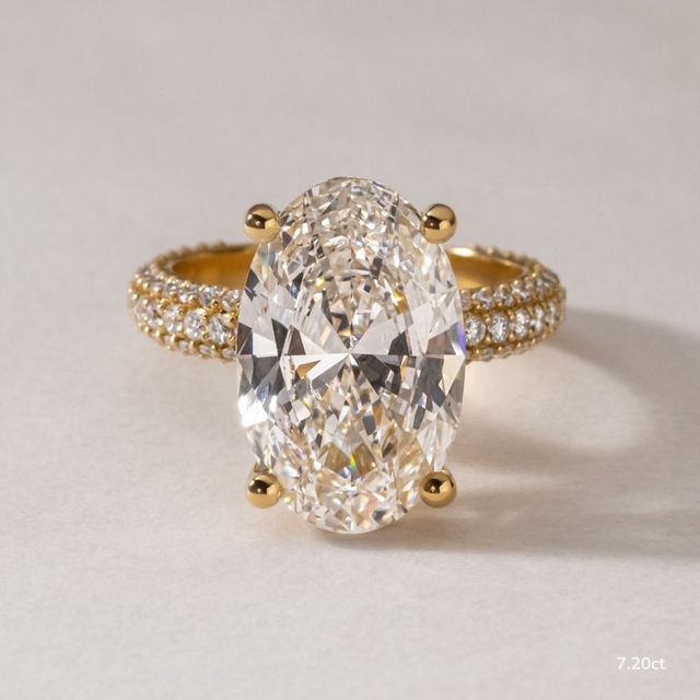 Ishq Yellow Gold Hidden Halo Engagement Ring