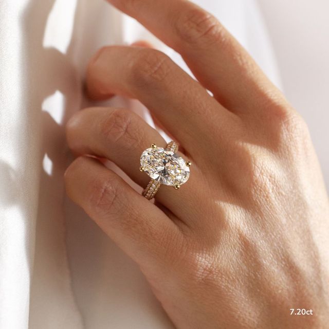 Ishq Yellow Gold Hidden Halo Engagement Ring