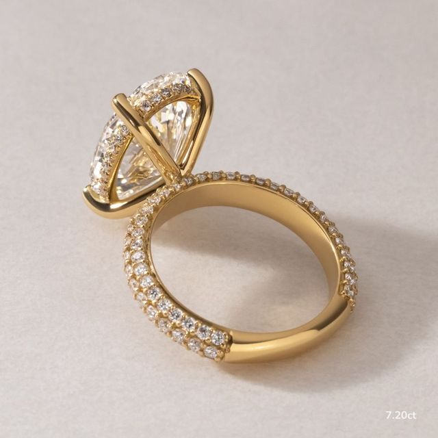 Ishq Yellow Gold Hidden Halo Engagement Ring