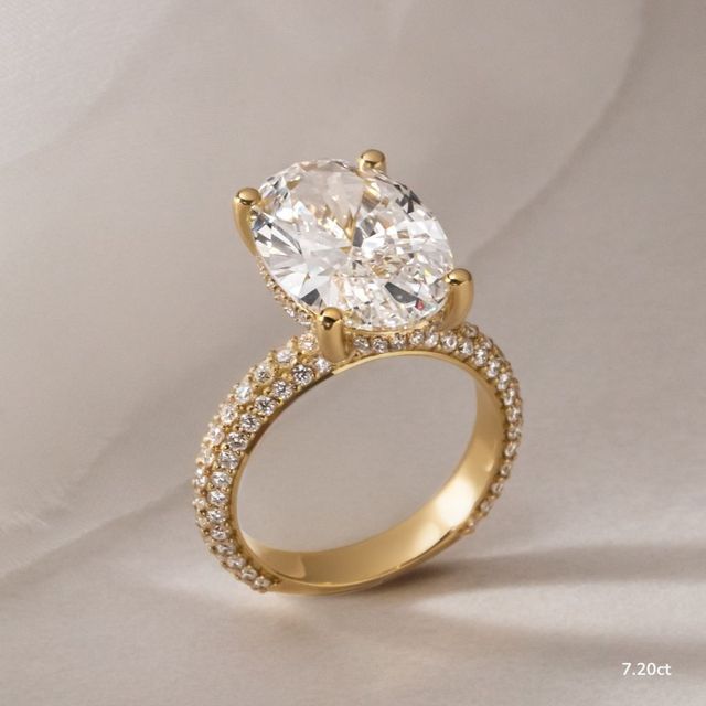 Ishq Yellow Gold Hidden Halo Engagement Ring