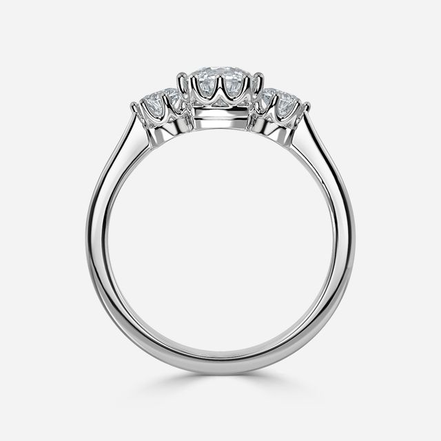 Aine Platinum Trilogy Engagement Ring