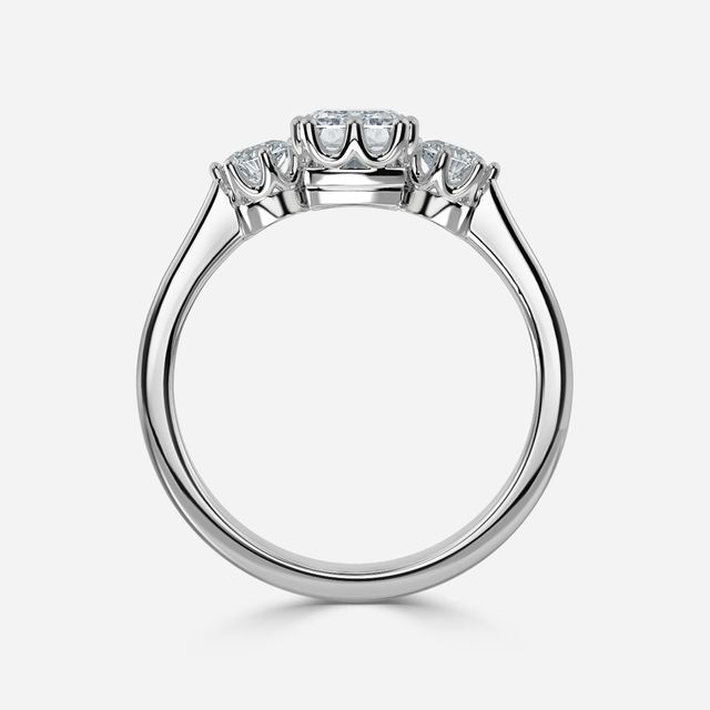 Aine Platinum Trilogy Engagement Ring
