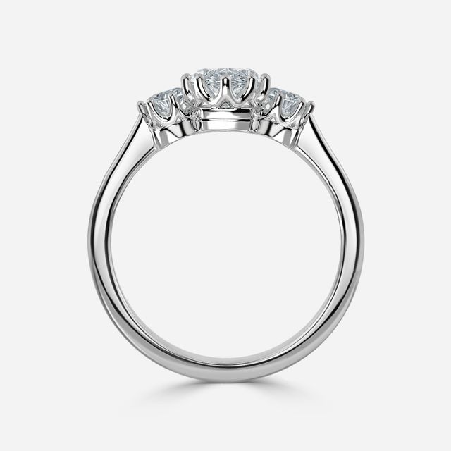 Aine White Gold Trilogy Engagement Ring