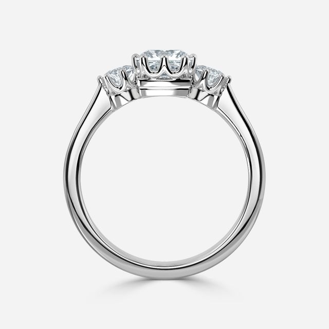 Aine White Gold Trilogy Engagement Ring